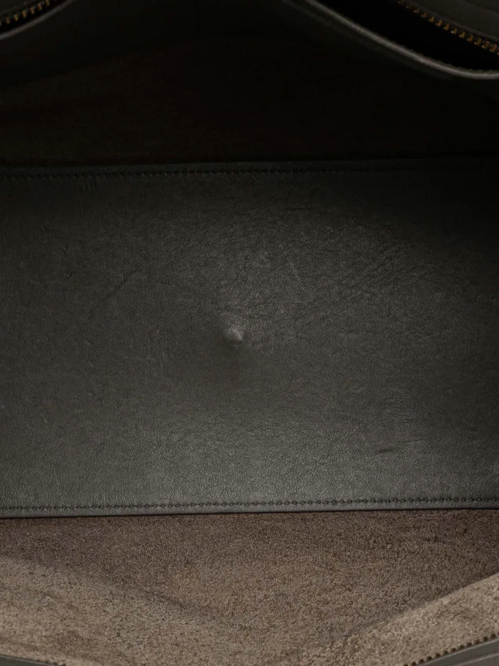 Pre-owned Saint Laurent 2015 Small Leather Monogram Cabas Satchel In Gray