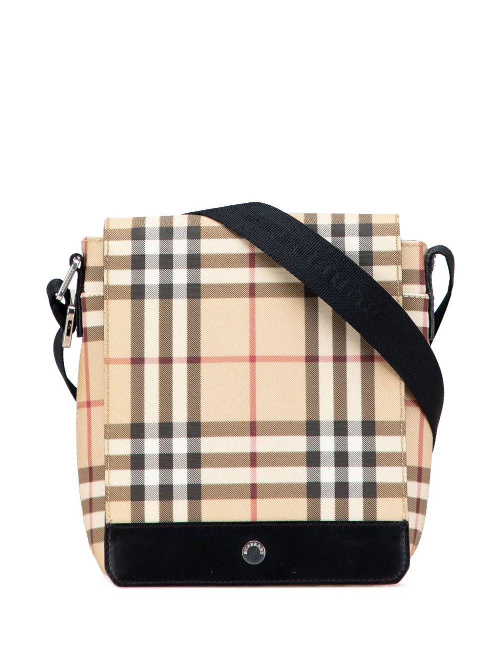 Burberry Pre-Owned 2003 House Check Canvas Flap crossbody bag | Brown | Image 1