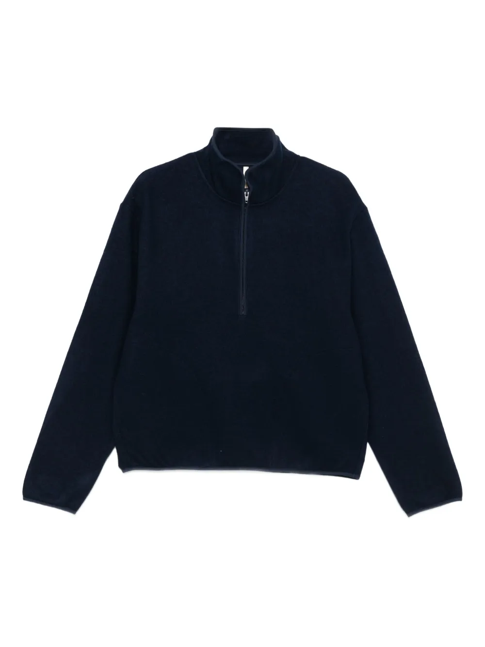 Sunflower high-neck half-zip sweater - ブルー Sunflower high-neck half-zip sweater - ブルー