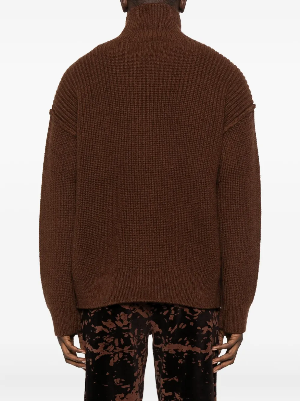 Etudes Studio High-neck Zip-up Sweater In Brown