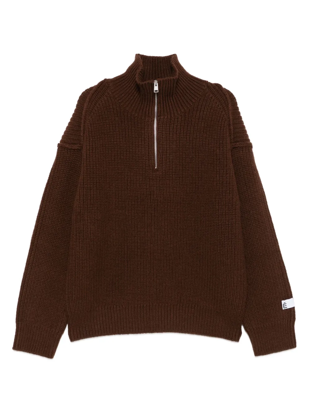 Études Studio high-neck zip-up sweater | Brown | Image 1
