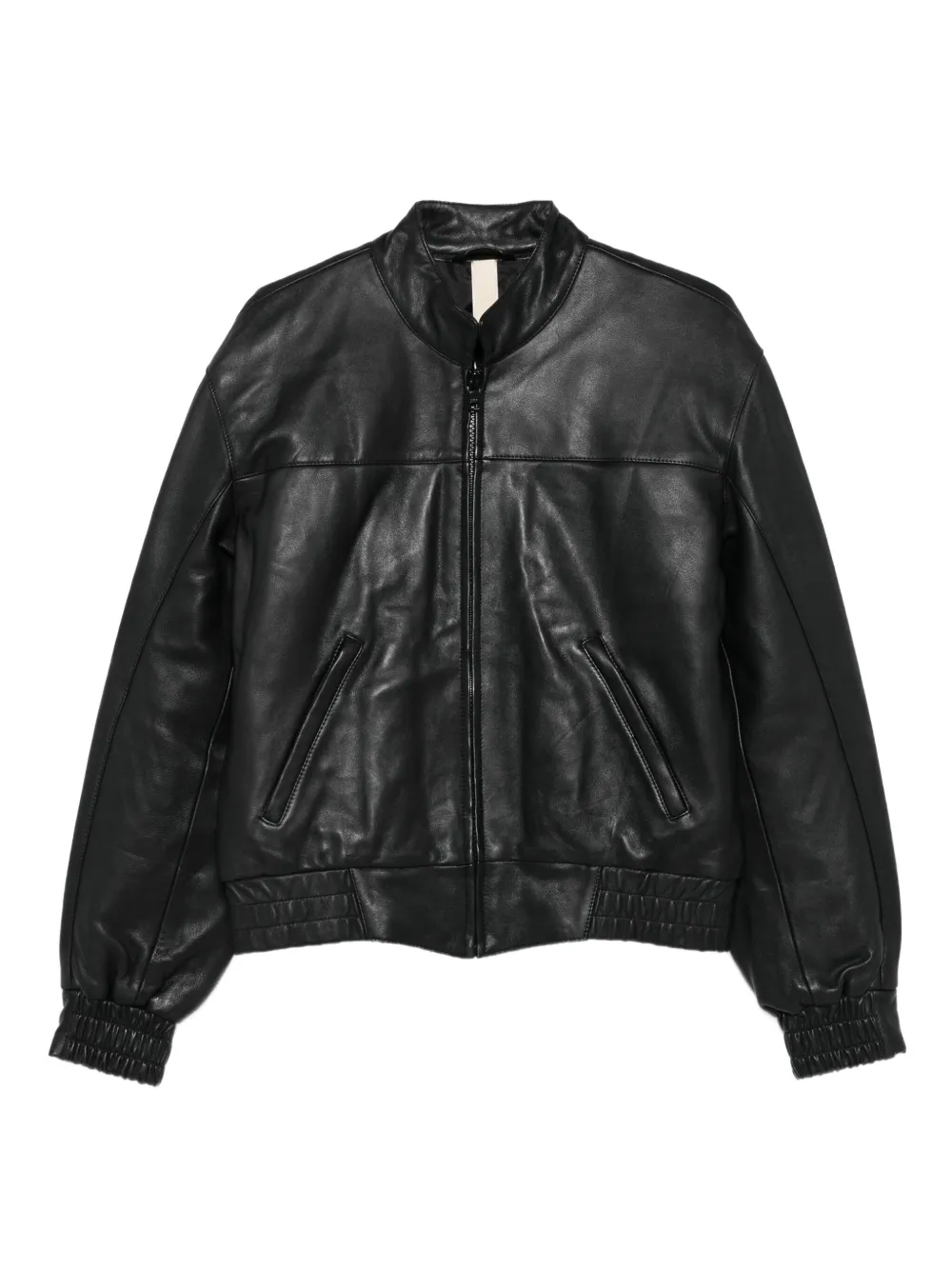 Sunflower Zip-front Elasticated-cuff Jacket In Black