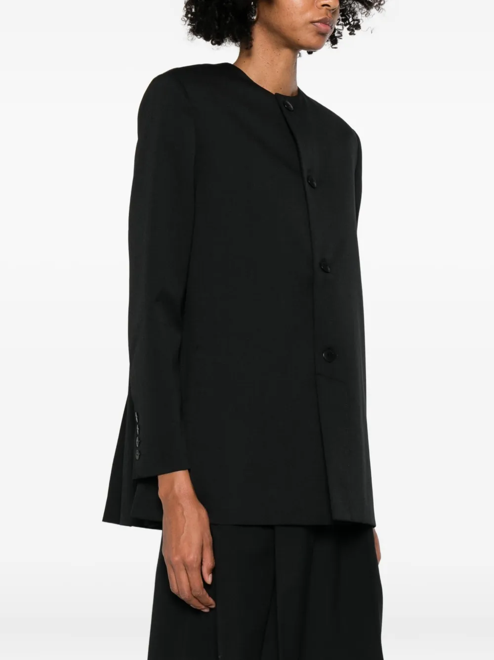 Collarless Jacket