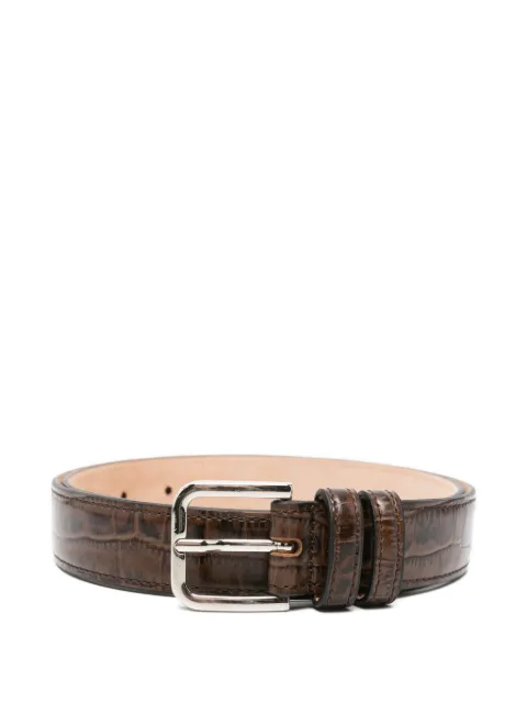 Cordera crocodile-effect leather belt