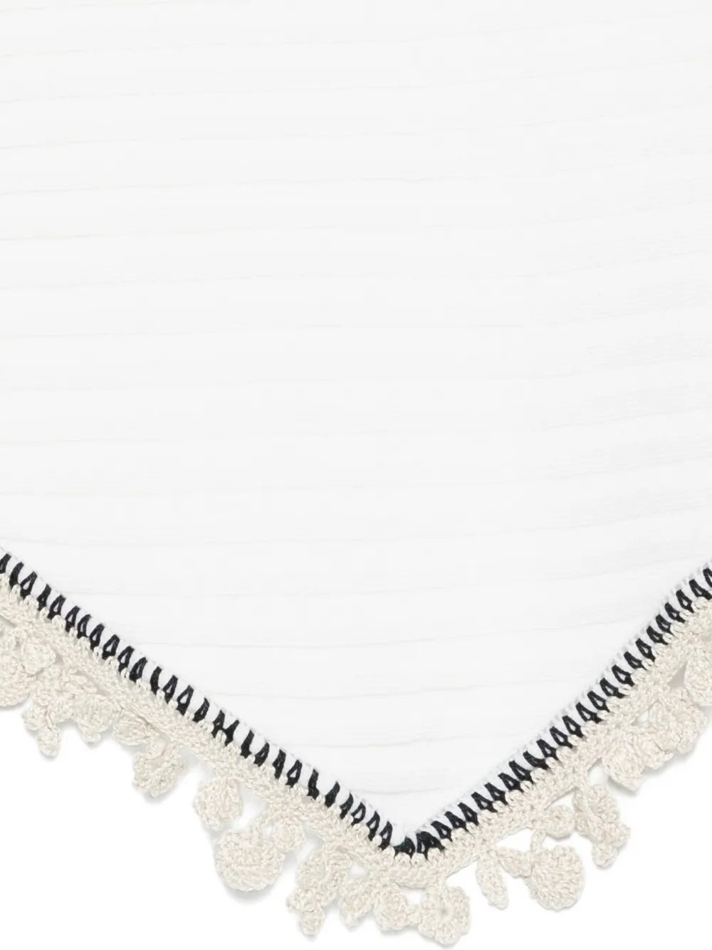 Cordera Crochet-trim Wool Scarf In White