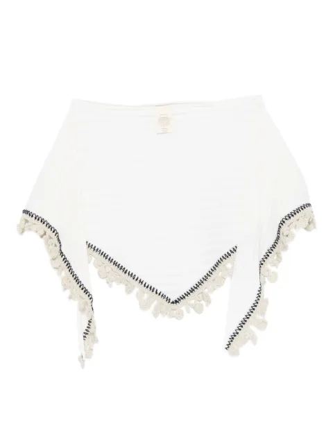 Cordera crochet-trim wool scarf