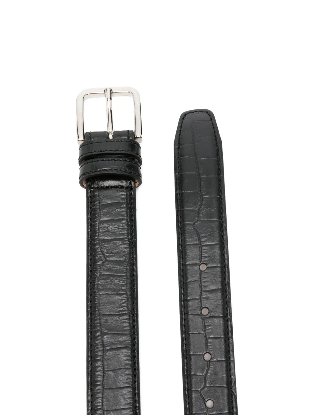Cordera Crocodile-leather Belt In Black