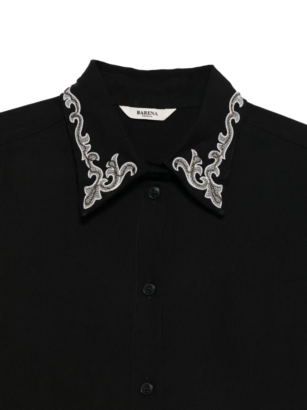 Barena Venezia Embellished-collar Shirt In Black