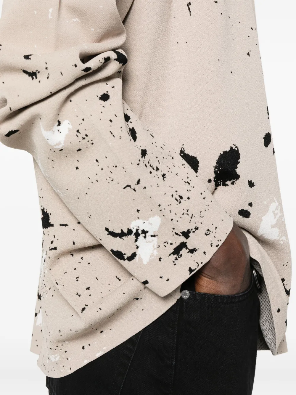 Etudes Studio Paint-splatter Crew-neck Sweater In Neutral