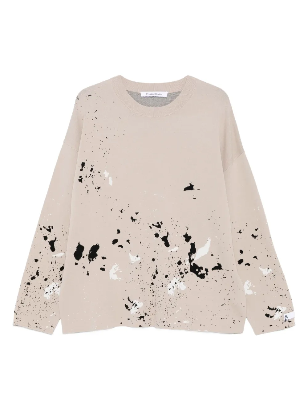 Etudes Studio Paint-splatter Crew-neck Sweater In Neutral