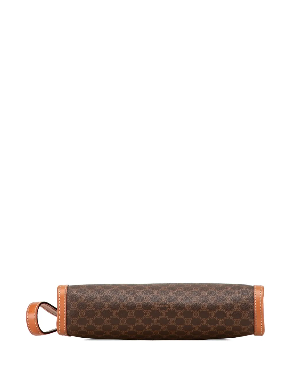 Pre-owned Celine 1994 Macadam Coated Canvas Clutch Bag In Brown