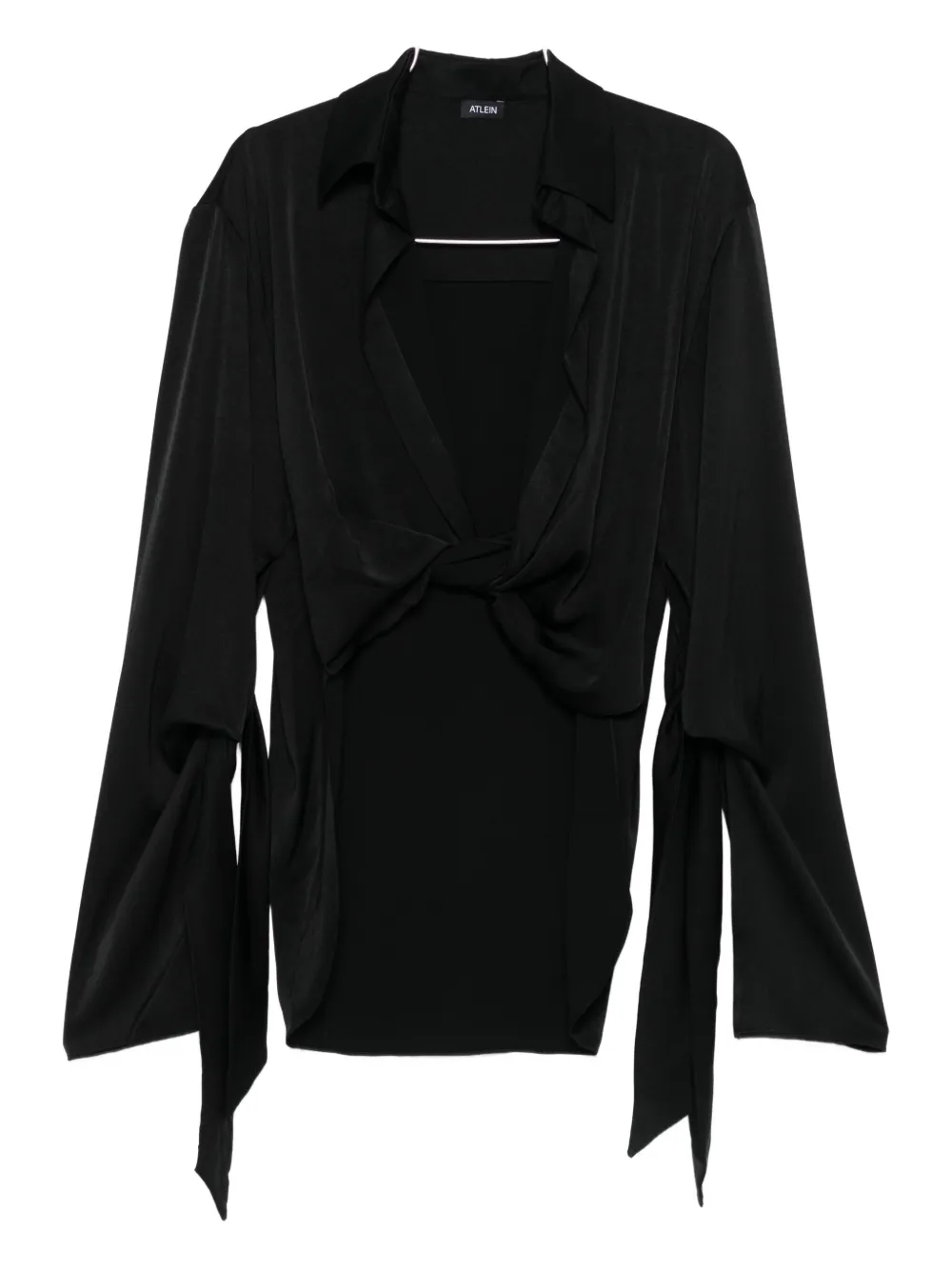 Atlein Top con maniche a campana - Nero