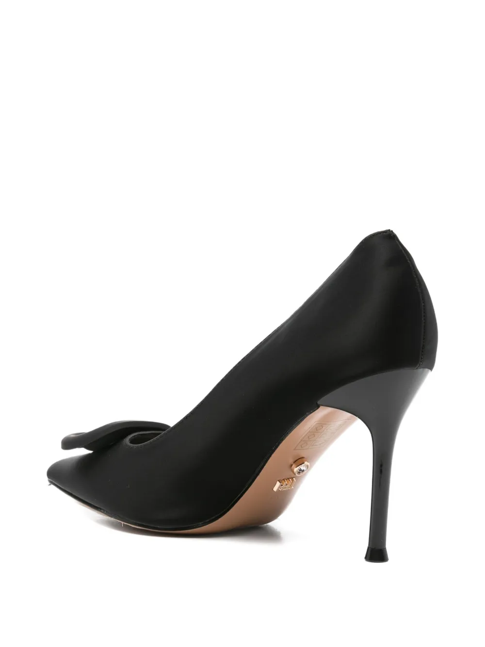 Twenty Four Haitch Buckle-detail Pointed Pumps In Black