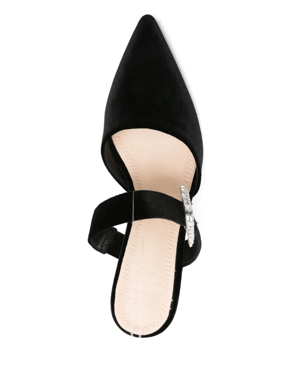 Twenty Four Haitch Buckle-strap Heeled Mules In Black