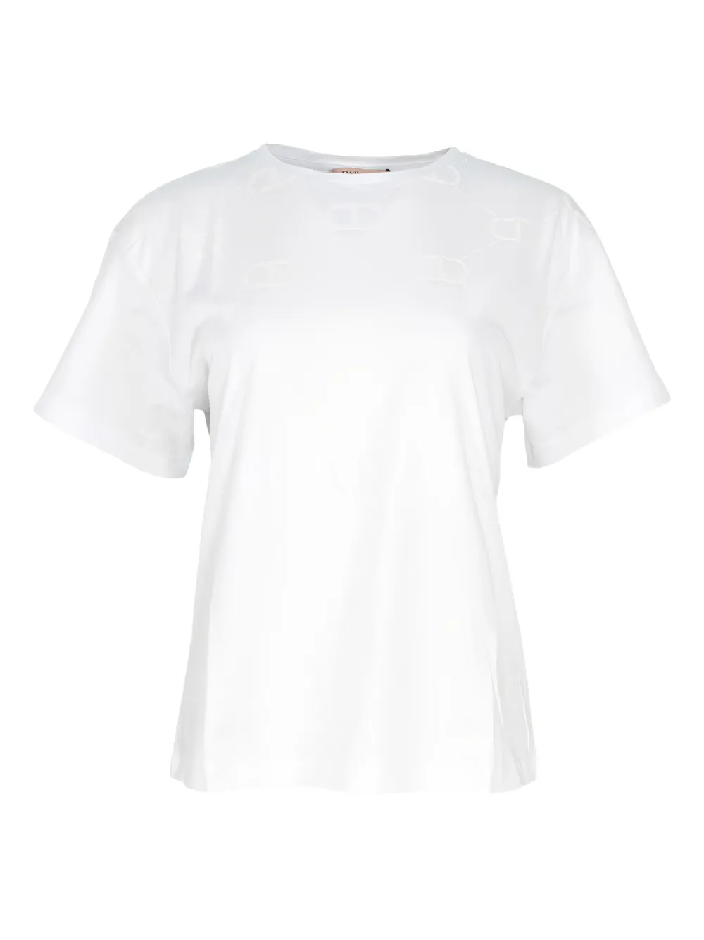Twinset Oval T Flock Print T-shirt In White