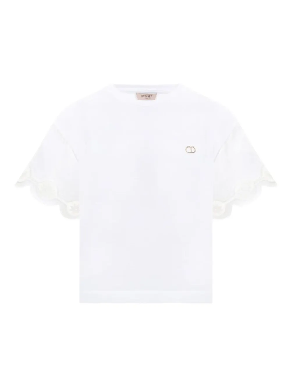 TWINSET scalloped appliqué T-shirt - Bianco