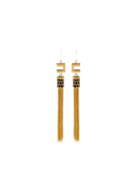 Elisabetta Franchi honeycomb-detail earrings