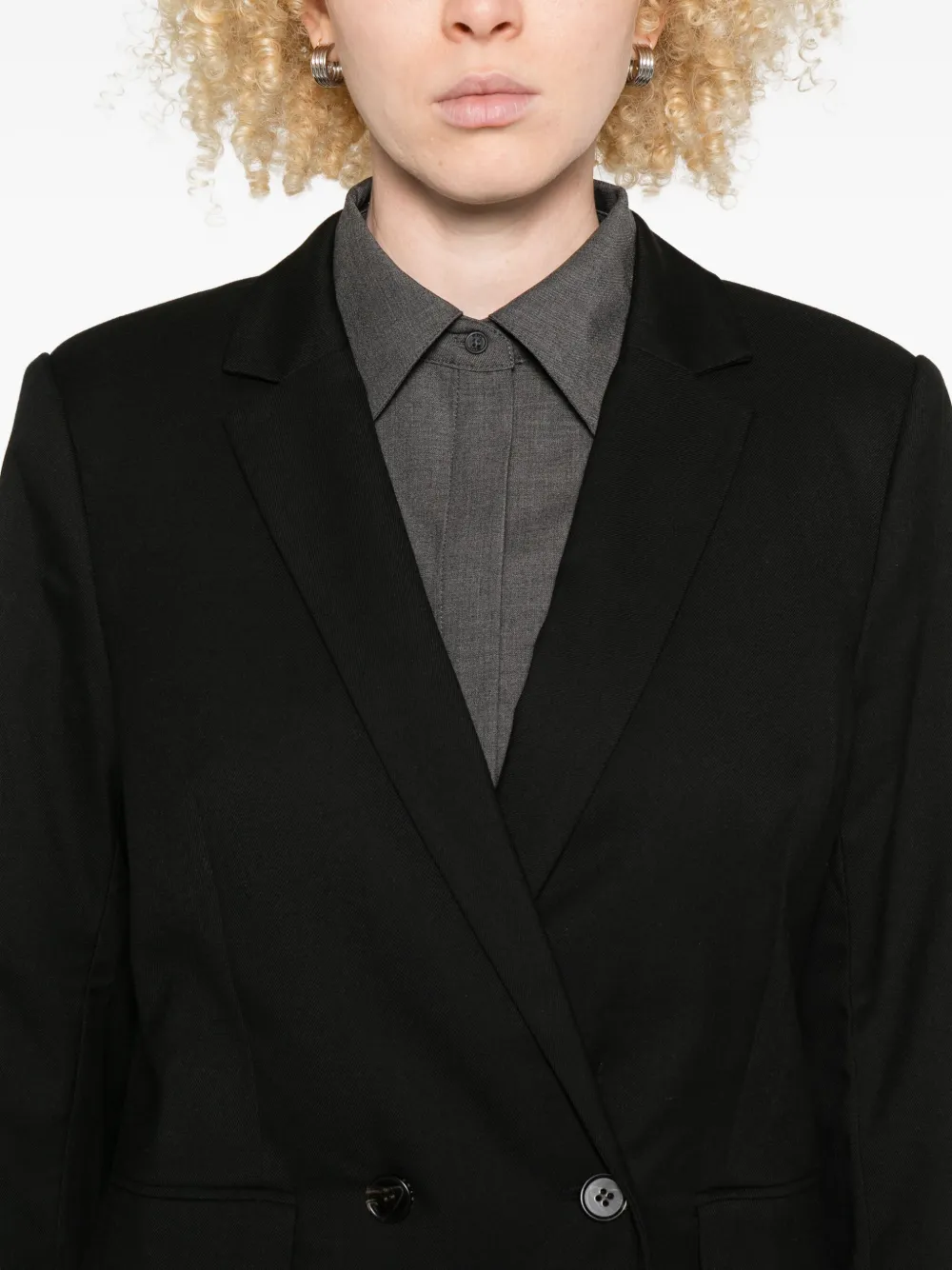 Rails Double-breasted Blazer In Black