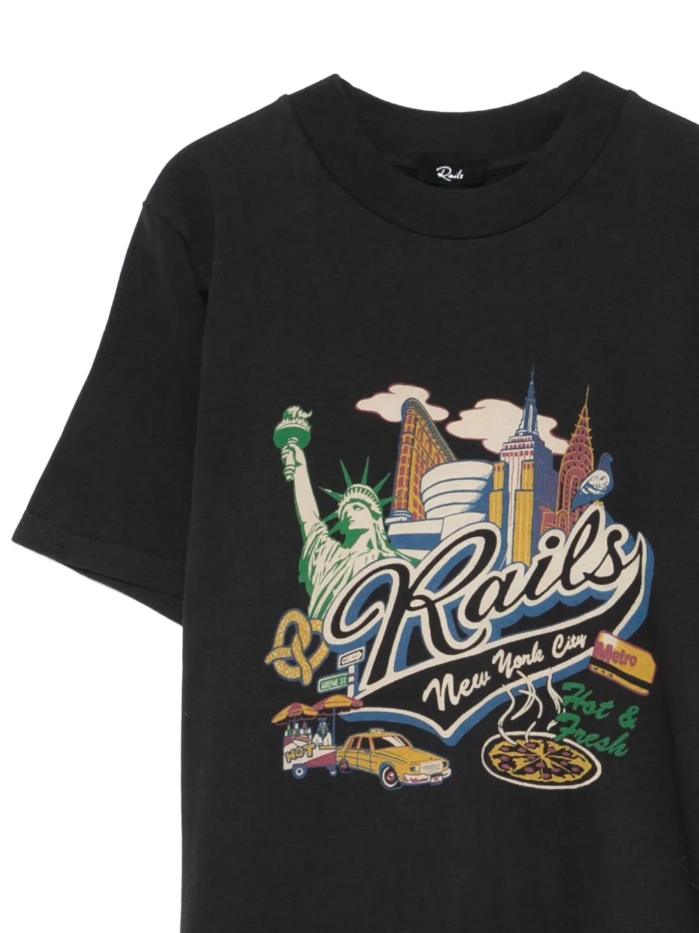 Rails Boyfriend T-shirt In Black