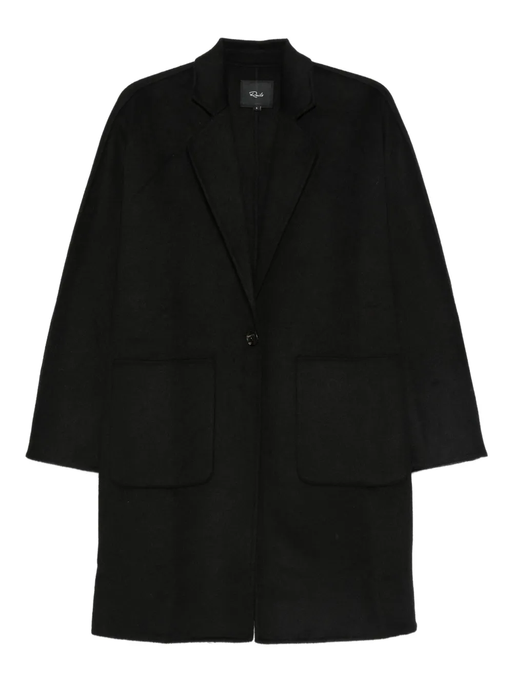 Rails Everest Patch-pocket Single-breasted Coat In Black
