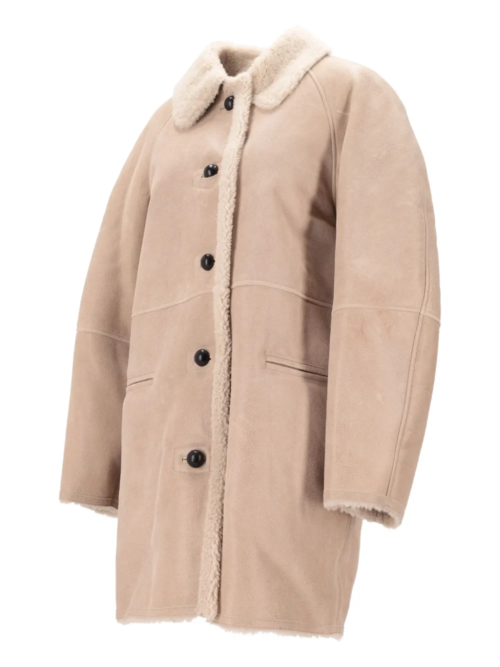 ISABEL MARANT Berthie buttoned coat | Faux Fur & Shearling Coats | Image 2