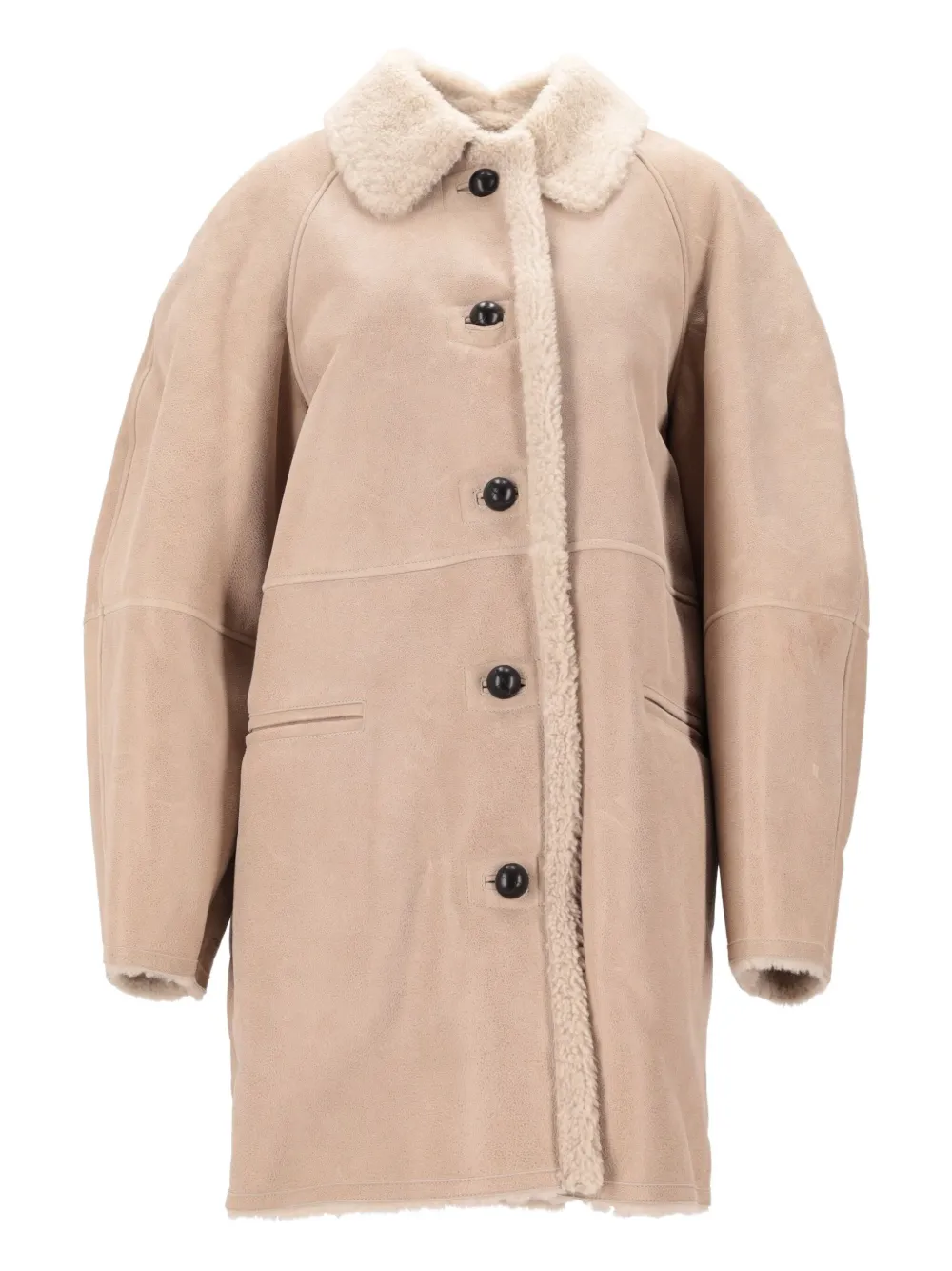 ISABEL MARANT Berthie buttoned coat | Neutrals | Image 1