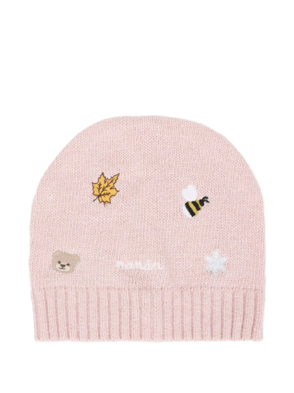 Nanán Embroidered-motif Beanie In Pink