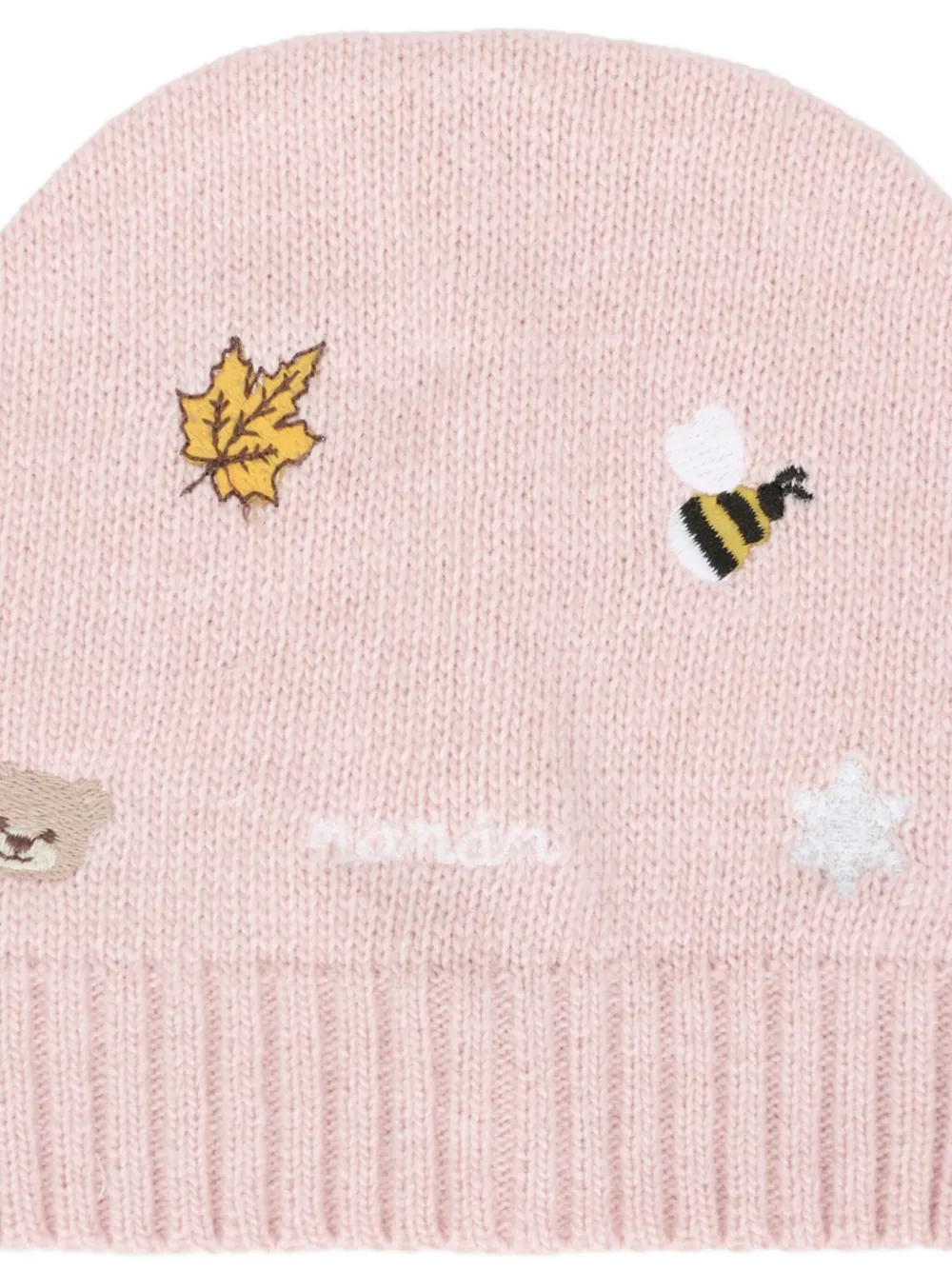 Nanán Embroidered-motif Beanie In Pink