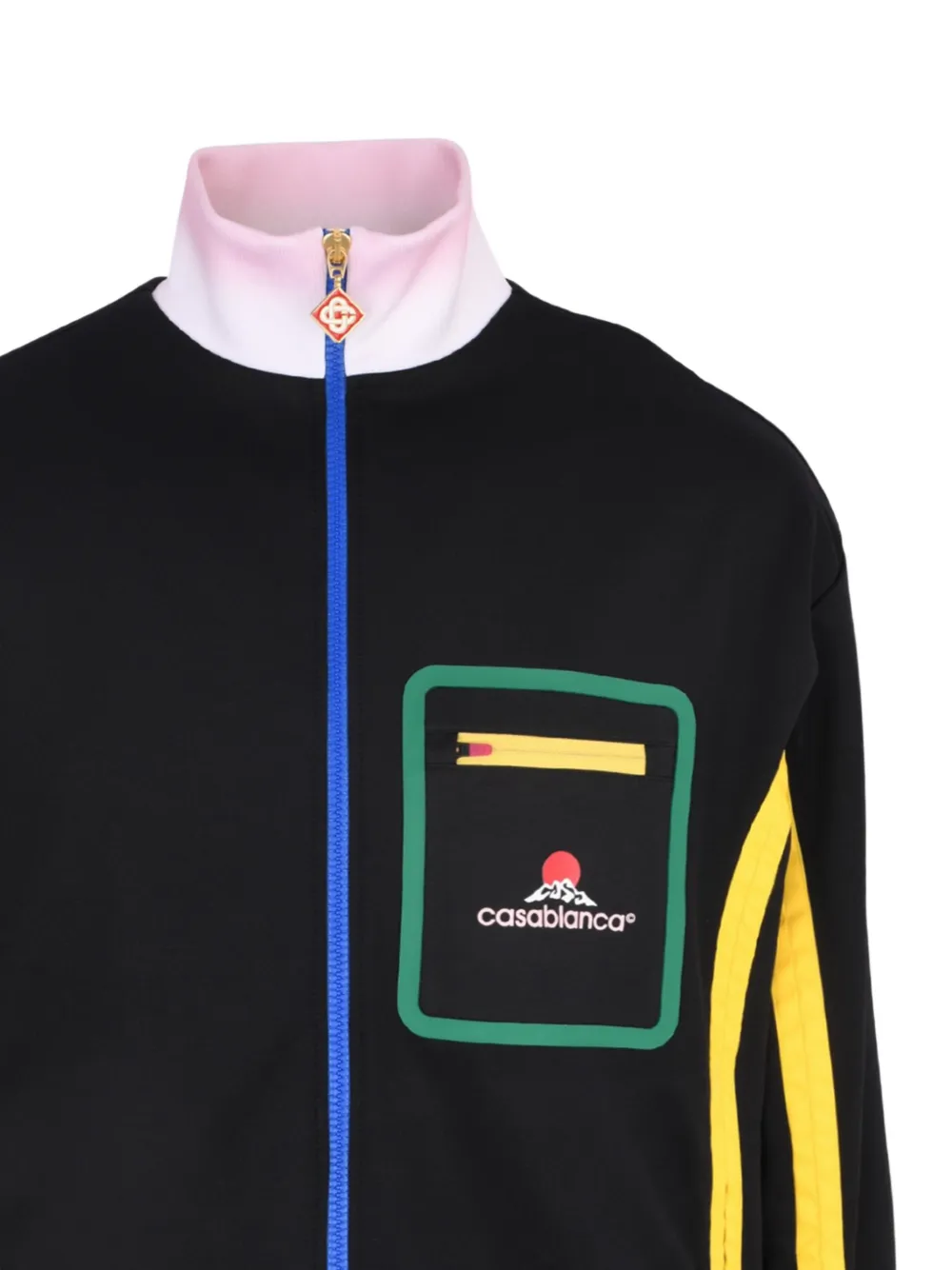 Casablanca Spray geribbeld trainingsjack Zwart