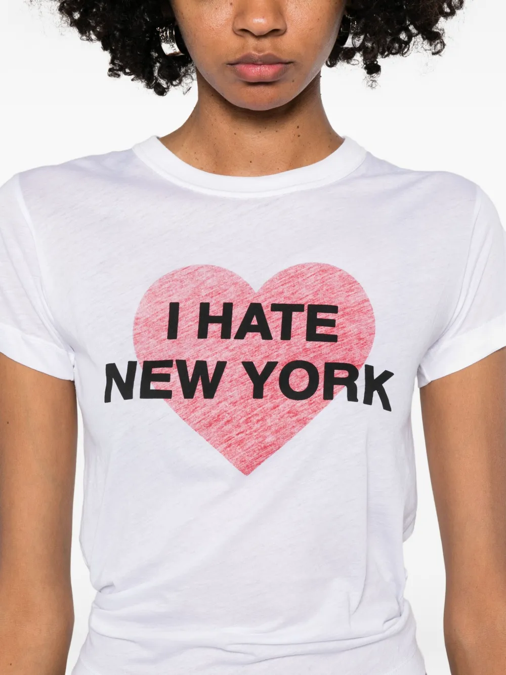 Vaquera I Hate New York T-shirt Wit