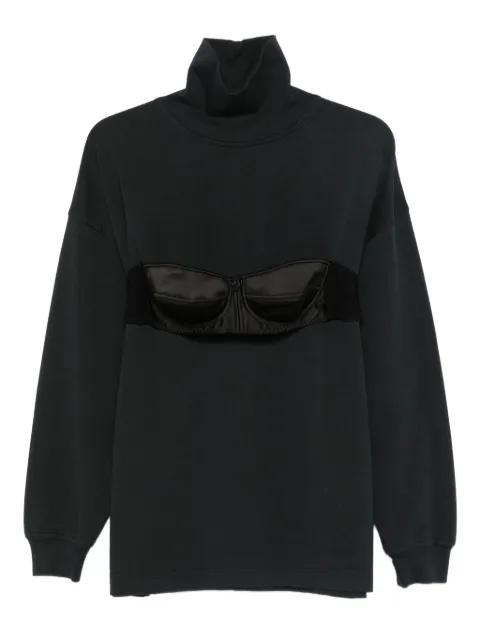 Vaquera sudadera con cuello tortuga