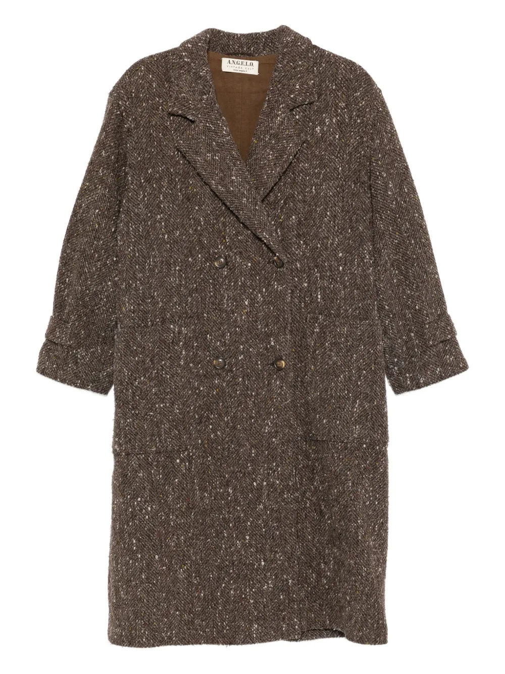 Pre-owned A.n.g.e.l.o. Vintage Cult 1970 Wool Coat In Brown
