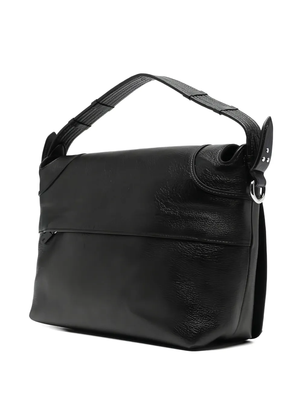 Jérôme Dreyfuss Medium Pepito Stud-detai Leather Shoulder Bag In Black