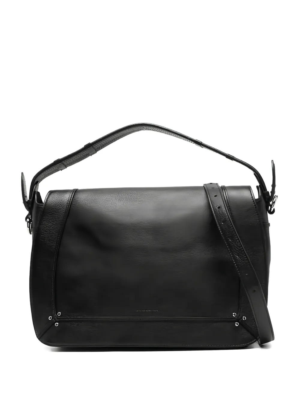 Jérôme Dreyfuss Medium Pepito Stud-detai Leather Shoulder Bag In Black