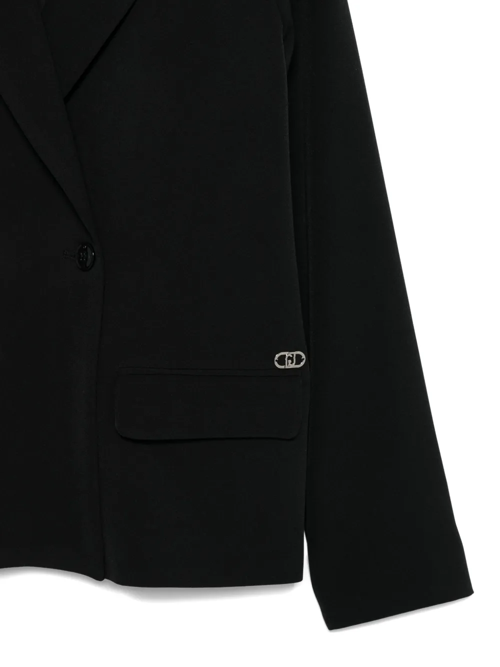 Liu •jo Double-breasted Blazer In Black
