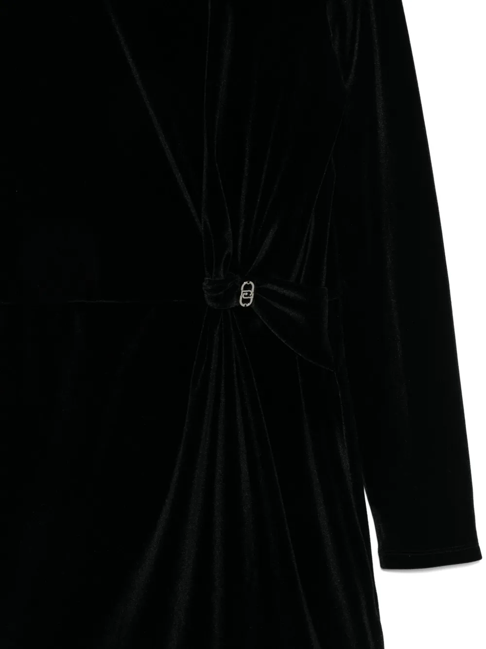 LIU JO Fluwelen jurk met geknoopt detail Zwart