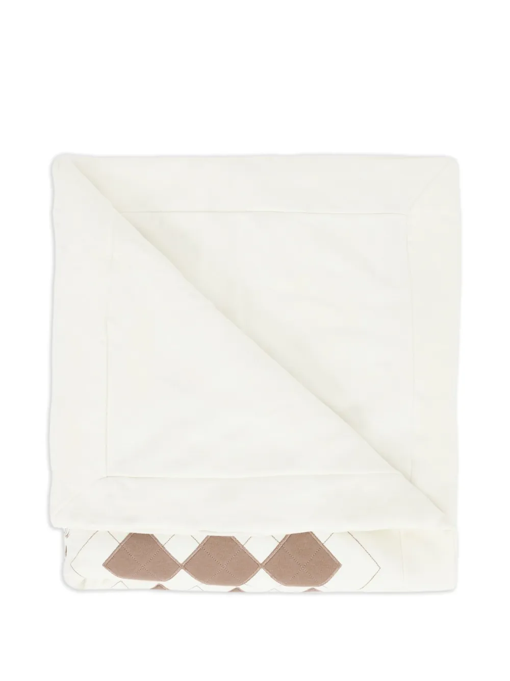 NANAN Geruite deken met teddybeerprint - Wit