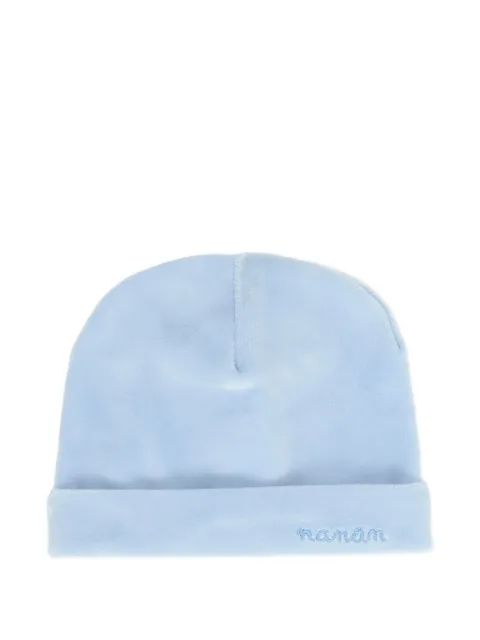 NANAN embroidered cotton beanie