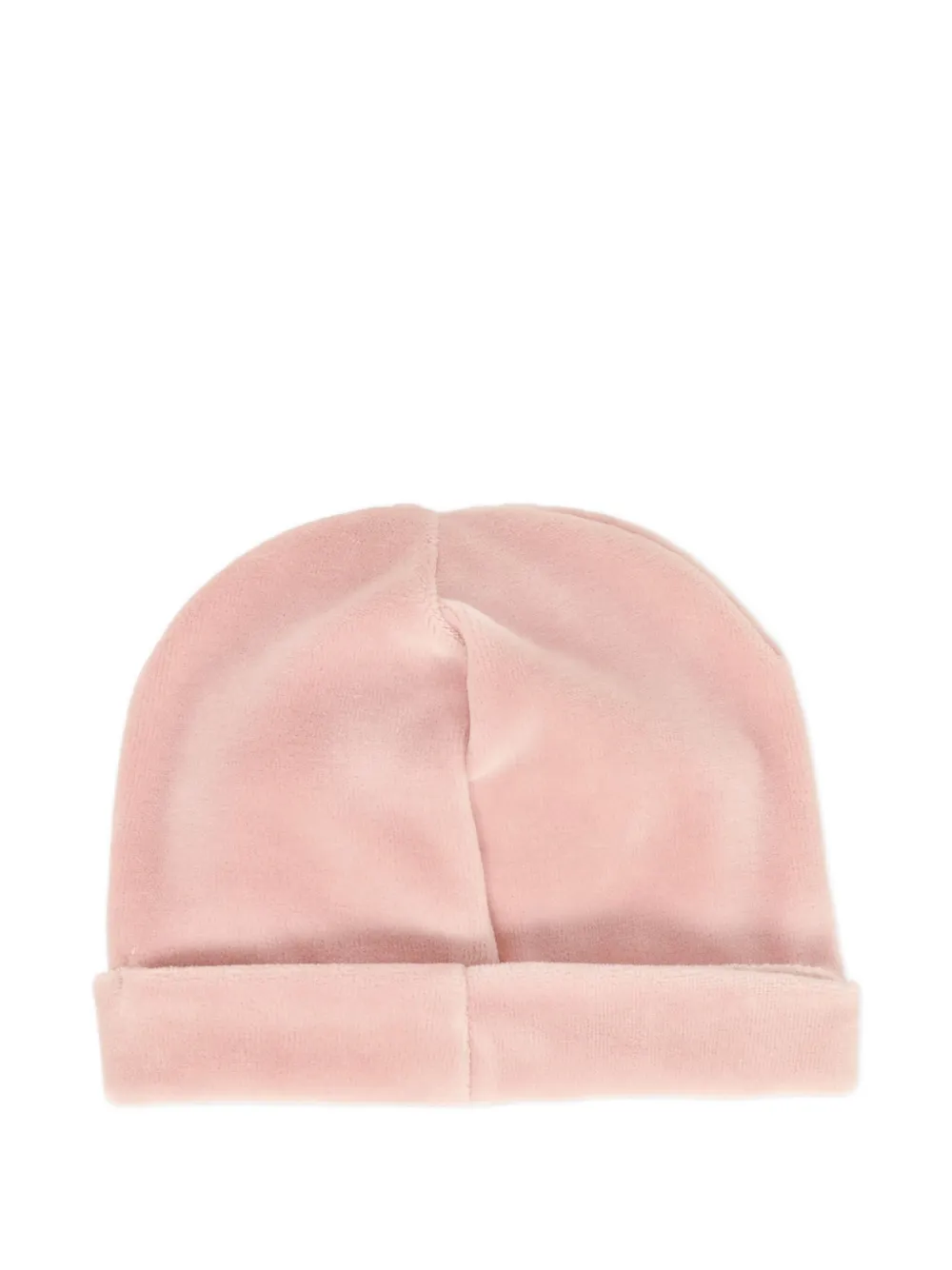 NANAN logo-embroidered velour beanie - Roze