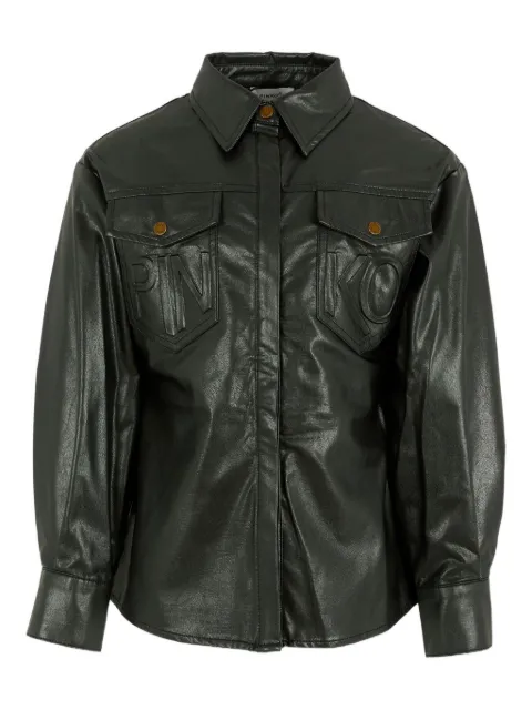 Pinko Kids logo-embossed long-sleeve shirt