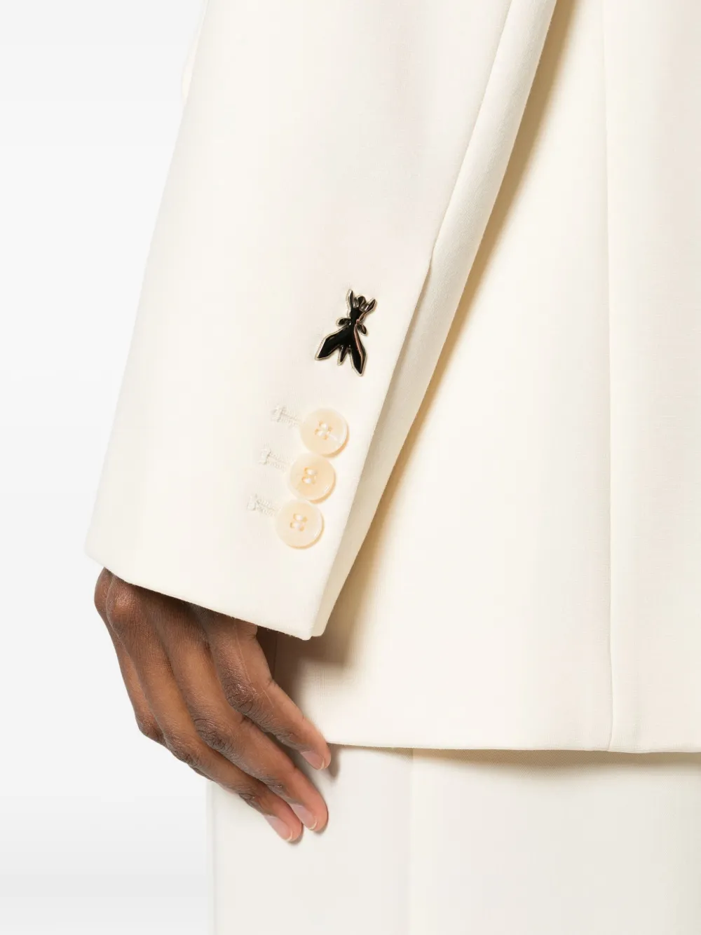 Patrizia Pepe Double-breasted Blazer In White