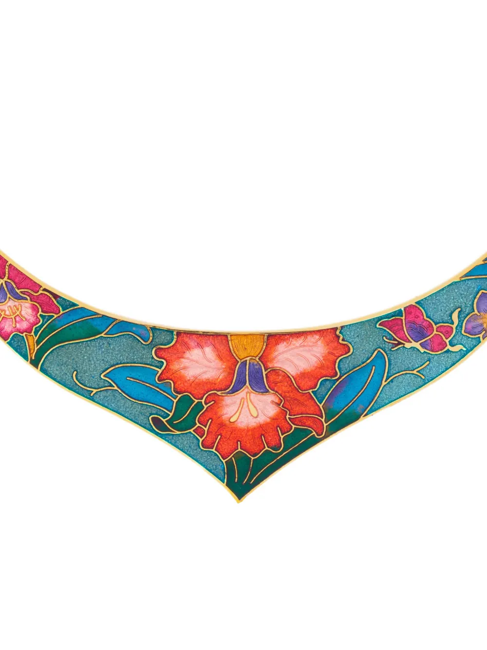 Susan Caplan Vintage 1980s cloisonné floral necklace | Pre-Owned | Image 2