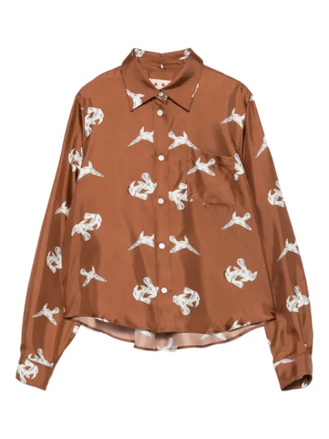 Marni bird-print shirt
