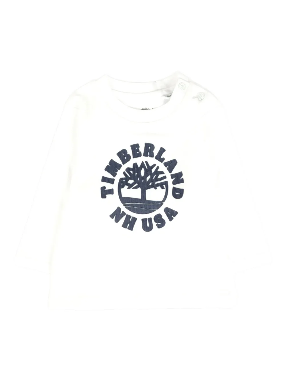 Timberland Babies' Logo-embellished Long-sleeve T-shirt In White