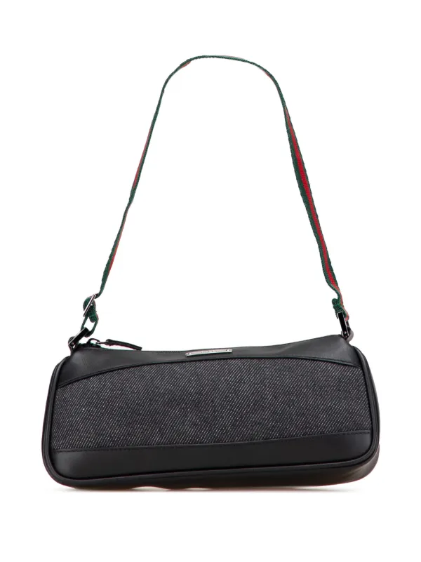 Gucci Pre-Owned 2000-2015 ウェブ デニム ショルダーバッグ 