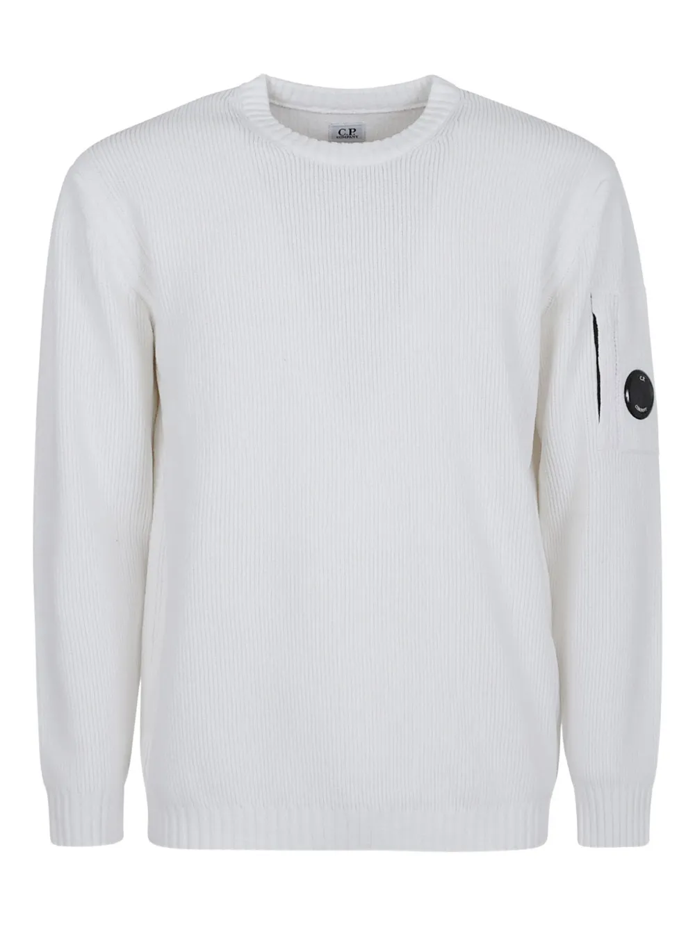 C.p. Company Chenille Cotton Crew Neck Sweater In Animal Print