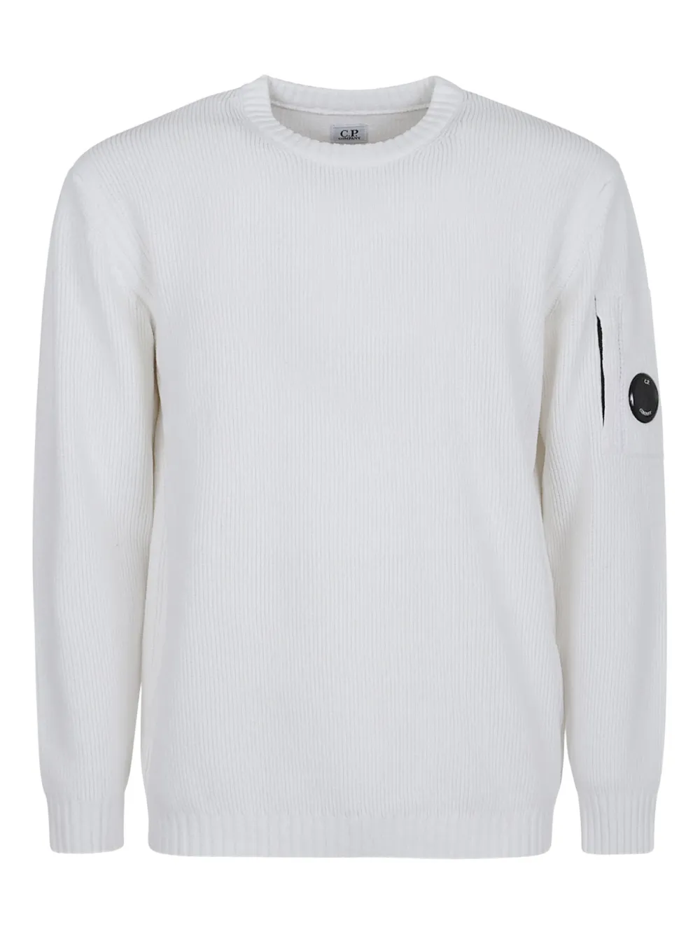 C.P. Company Lens-detail ribbed sweater | White | Image 1