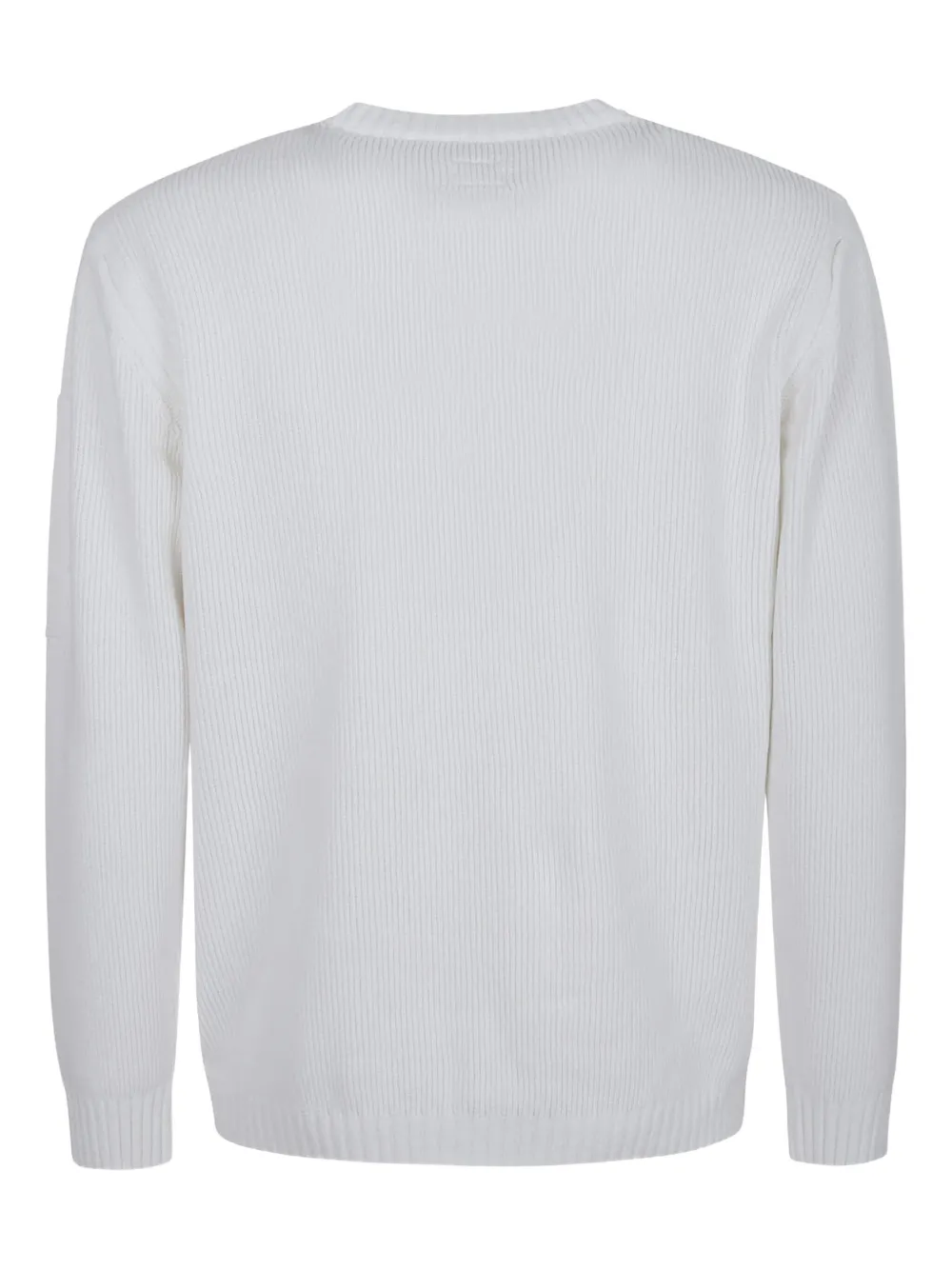 C.P. Company Geribbelde trui met Lens-detail Wit