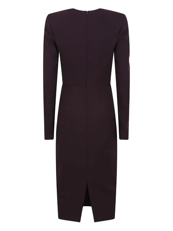 Victoria Beckham Long-Sleeve T-Shirt Dress - Purple Victoria Beckham Long-Sleeve T-Shirt Dress - Purple