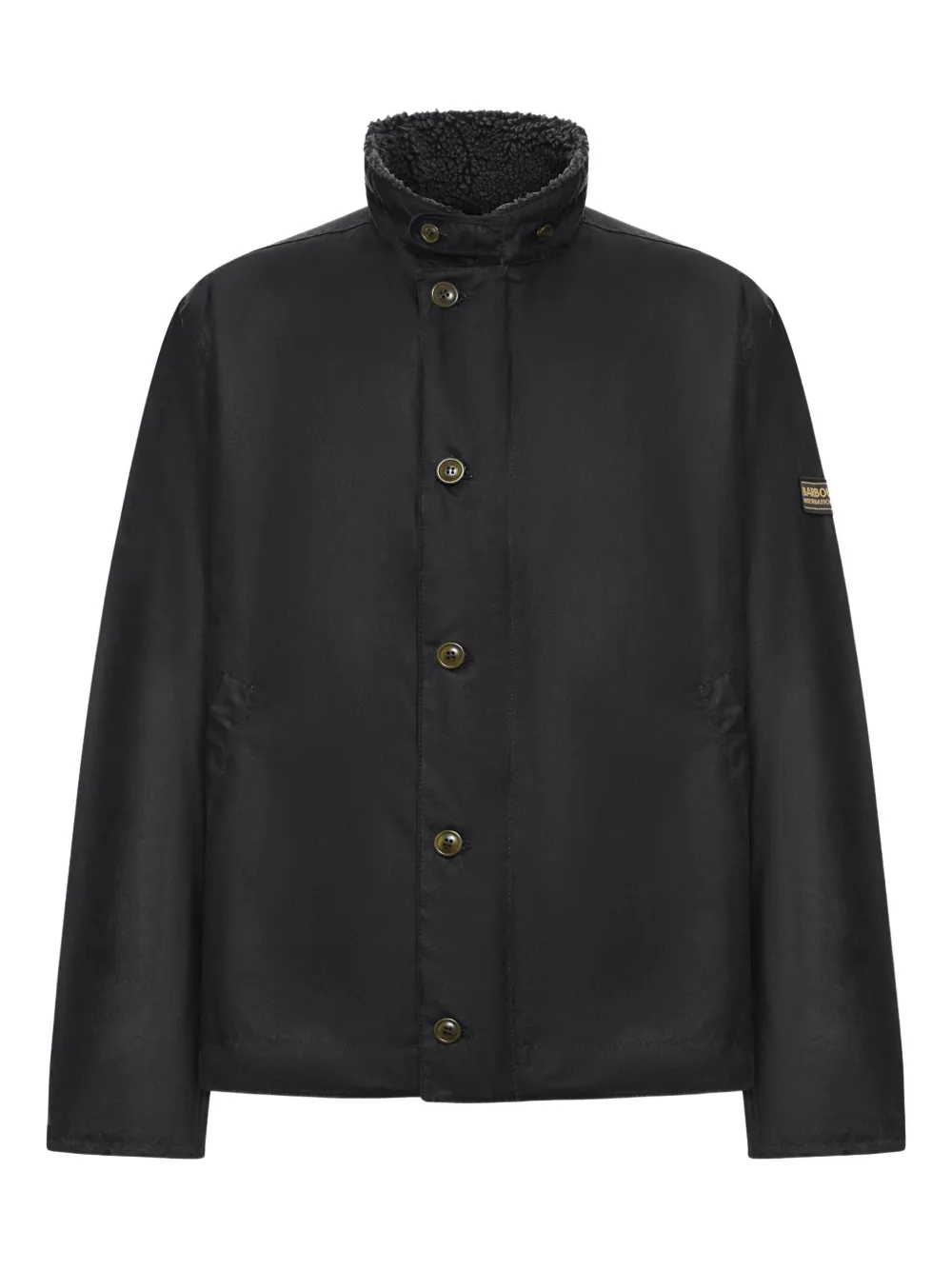 Barbour ハイネック ボタンジャケット - ブラック Barbour ハイネック ボタンジャケット - ブラック